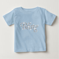 Diamantes falsos en el diseño azul pastel "Bling"
