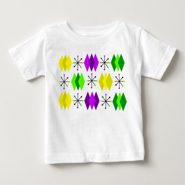 Camiseta De Bebé Diamantes y estallidos (Anverso)