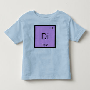 Camiseta De Bebé Diana Nombre Química Elemento Tabla Periódica