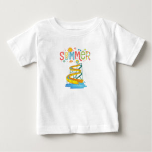 Camiseta De Bebé Diapositiva de agua de verano Personalizado multic