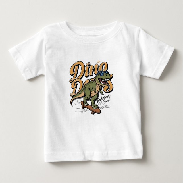Camiseta De Bebé Días de Dino (Anverso)