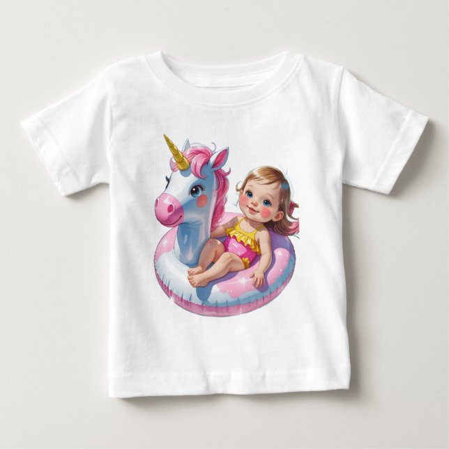 Camiseta De Bebé Días de Piscina (Anverso)