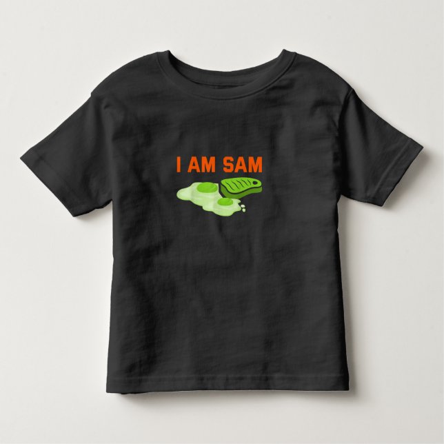 Camiseta De Bebé Días divertidos de jamón verde frito y huevos soy  (Anverso)