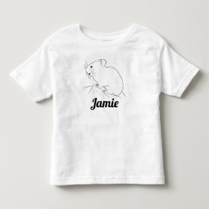 Camiseta De Bebé Dibujo adorable de Pika, con el nombre del niño