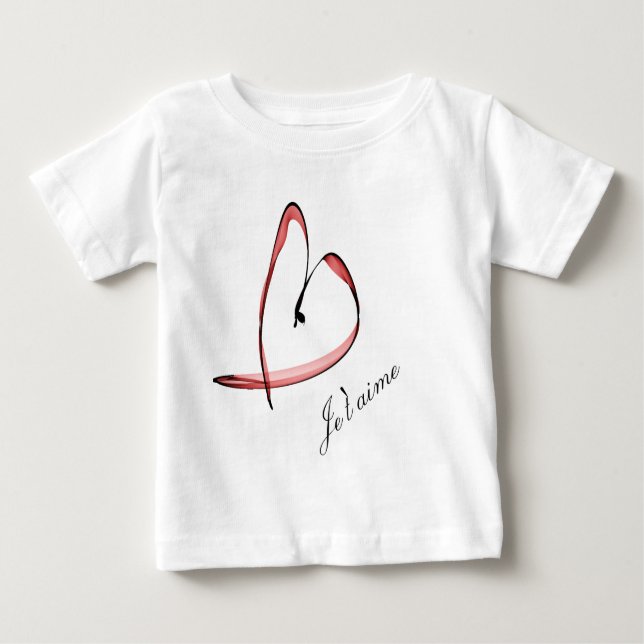 Camiseta De Bebé dibujo agradable pequeño corazón (Anverso)