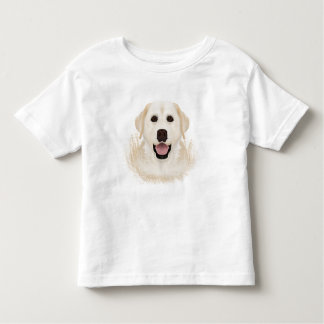 Camiseta De Bebé dibujo animado amarillo del labrador retriever