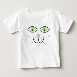 Camiseta De Bebé Dibujo Animado Cara Divertida Gato-29034