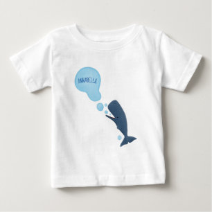 Camiseta De Bebé Dibujo animado de cachalote lindo soplando burbuja