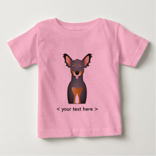 Camiseta De Bebé Dibujo animado de Chiweenie personalizado