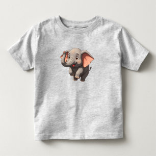Camiseta De Bebé Dibujo animado de elefante bebé adorable