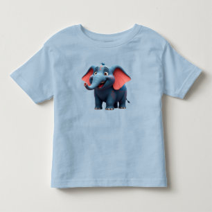 Camiseta De Bebé Dibujo animado de elefante bebé adorable