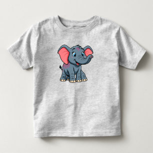 Camiseta De Bebé Dibujo animado de elefante bebé adorable