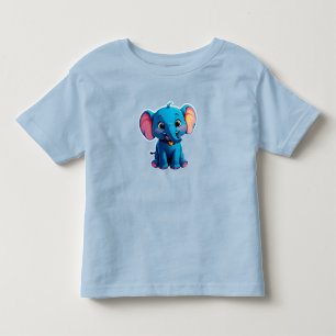 Camiseta De Bebé Dibujo Animado de Elefante Bebé Adorable