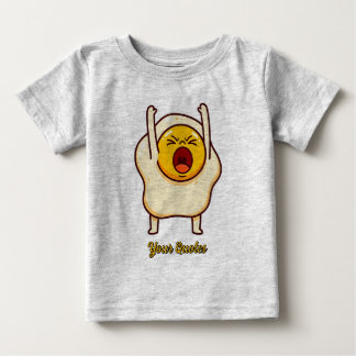 Camiseta De Bebé Dibujo animado de huevo enojado divertido