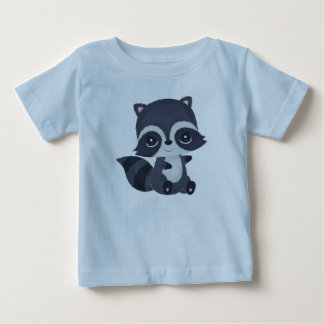 Camiseta De Bebé Dibujo Animado de Mapache Bebé Adorable
