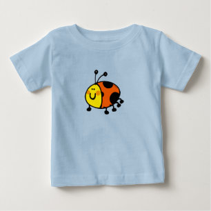 Camiseta De Bebé Dibujo Animado de Mariquita Adorable