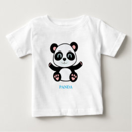 Camiseta De Bebé Dibujo animado de oso panda