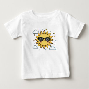 Camiseta De Bebé Dibujo Animado de Sol Sonriente Feliz - Soles Kawa