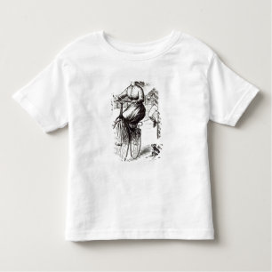 Camiseta De Bebé Dibujo animado de una señora en un velocípedo,