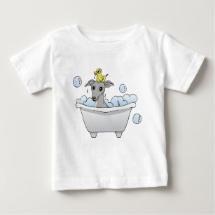 Camiseta De Bebé Dibujo animado del perro del galgo, tiempo del