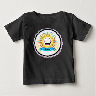 Camiseta De Bebé Dibujo animado del sol alegre con cara sonriente