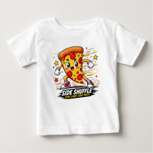 Camiseta De Bebé Dibujo animado divertido de una mascota de pizza l