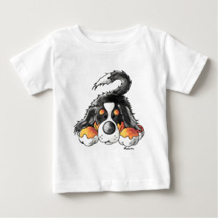 Camiseta De Bebé Dibujo animado divertido del perro de montaña de