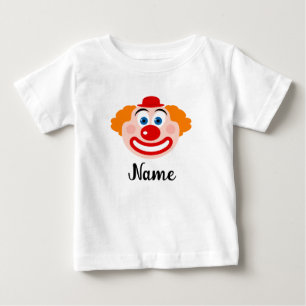 Camiseta De Bebé Dibujo animado lindo de payaso de circo personaliz