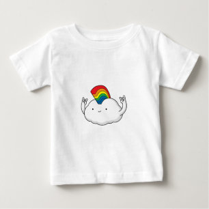 Camiseta De Bebé Dibujo animado lindo del delirio de la nube del