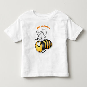 Camiseta De Bebé Dibujo de abeja de dibujos animados linda y feliz