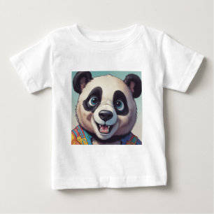 Camiseta De Bebé Dibujo de arte de dibujos animados de panda