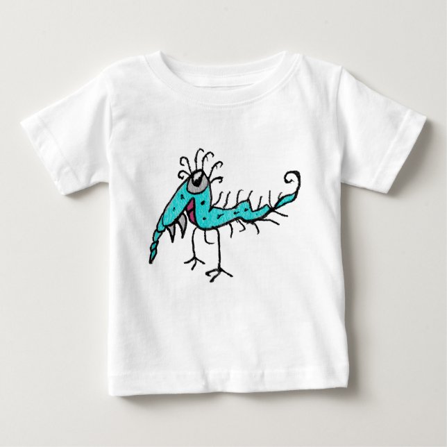 Camiseta De Bebé Dibujo de aves alienígenas fantasmas (Anverso)