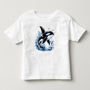 Camiseta De Bebé Dibujo de ballena orca linda para niños