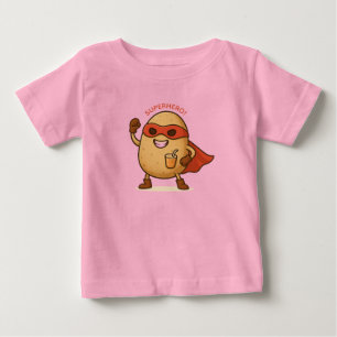 Camiseta De Bebé Dibujo de bebé de patata de superhéroe lindo 