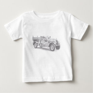 Camiseta De Bebé dibujo de bombero de piropos de piruetas vintage