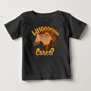 Camiseta De Bebé Dibujo de búho de dibujos animados divertido y des