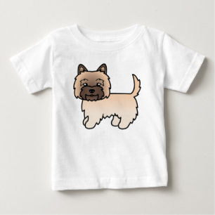 Camiseta De Bebé Dibujo de caricatura de perro Terrier Cairn trigue