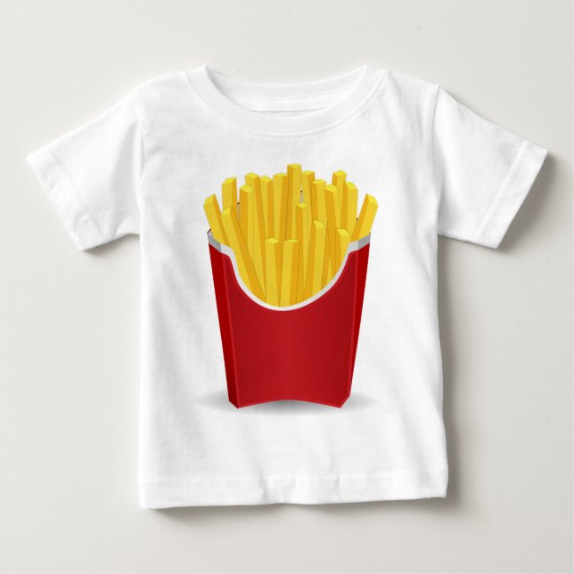 Camiseta De Bebé Dibujo de Fries franceses (Anverso)