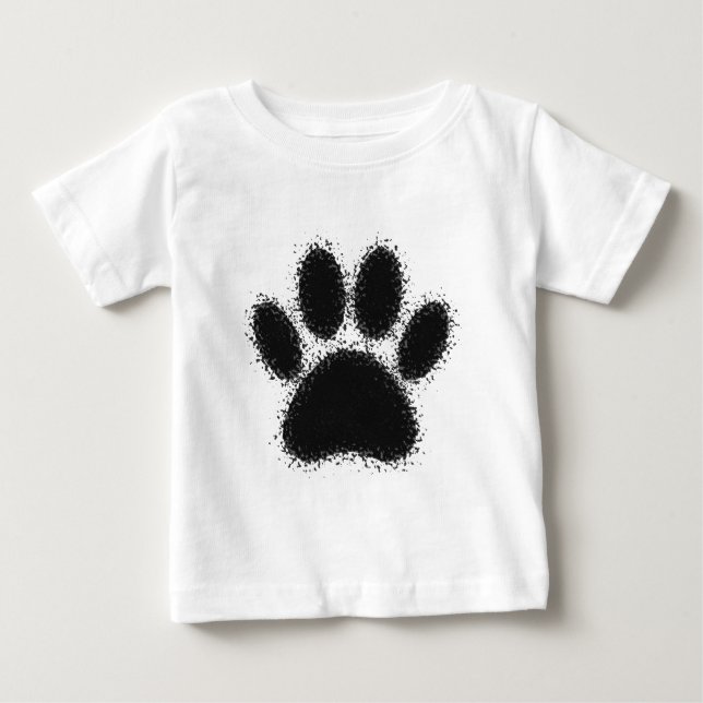 Camiseta De Bebé Dibujo de garras de perro (Anverso)