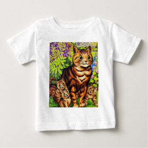 Camiseta De Bebé Dibujo de gato y gatitos lindos por Louis Wain