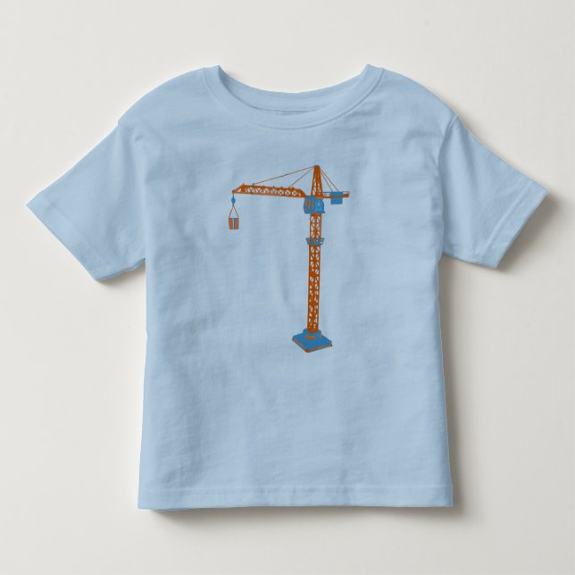Camiseta De Bebé Dibujo de la grúa del juguete infantil (Anverso)
