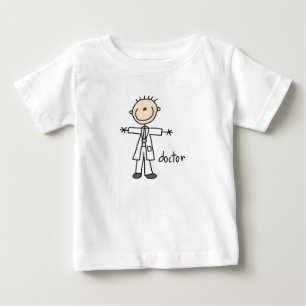 Camiseta De Bebé Dibujo de médico en palitos