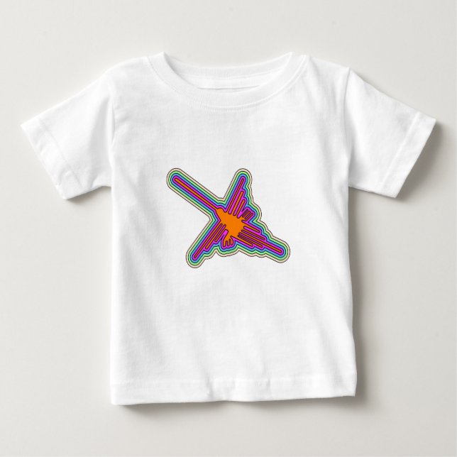 Camiseta De Bebé Dibujo de Nazca Hummingbird Perú (Anverso)