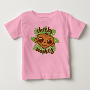 Camiseta De Bebé Dibujo de Personalizado de mono malhumorado