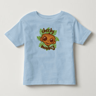 Camiseta De Bebé Dibujo de primate de dibujos animados mono travies