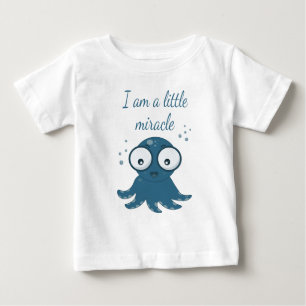 Camiseta De Bebé dibujo de pulpo soy un pequeño milagro