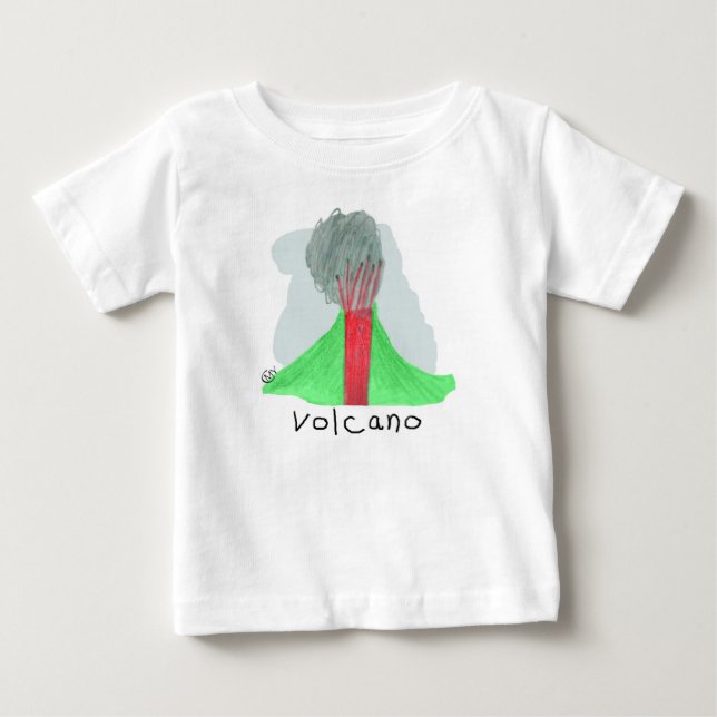 Camiseta De Bebé Dibujo del volcán de Michael (Anverso)