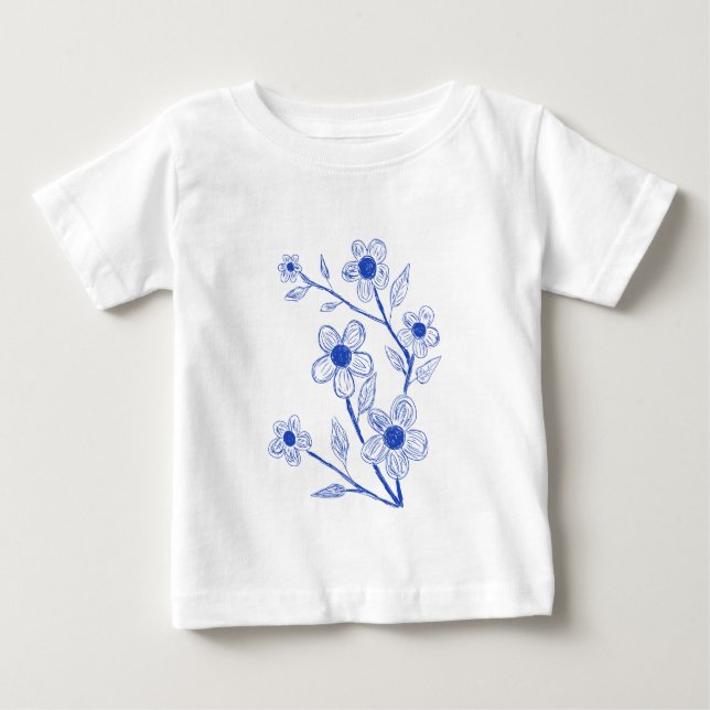 Camiseta De Bebé dibujo esquemático (Anverso)