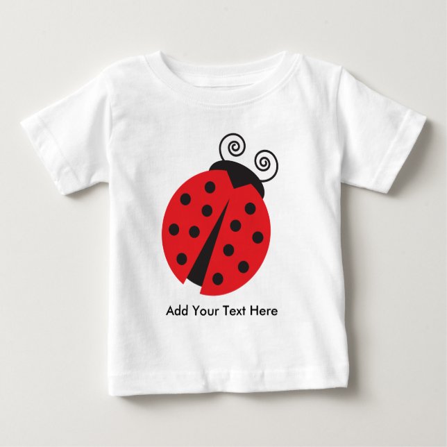 Camiseta De Bebé Dibujo lindo de la mariquita (Anverso)