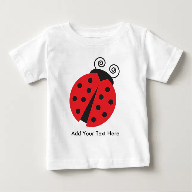 Camiseta De Bebé Dibujo lindo de la mariquita